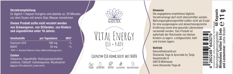 Vital Energy Q10+NADH